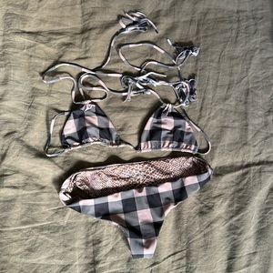 Acacia Swimwear Bikini SMALL checkered